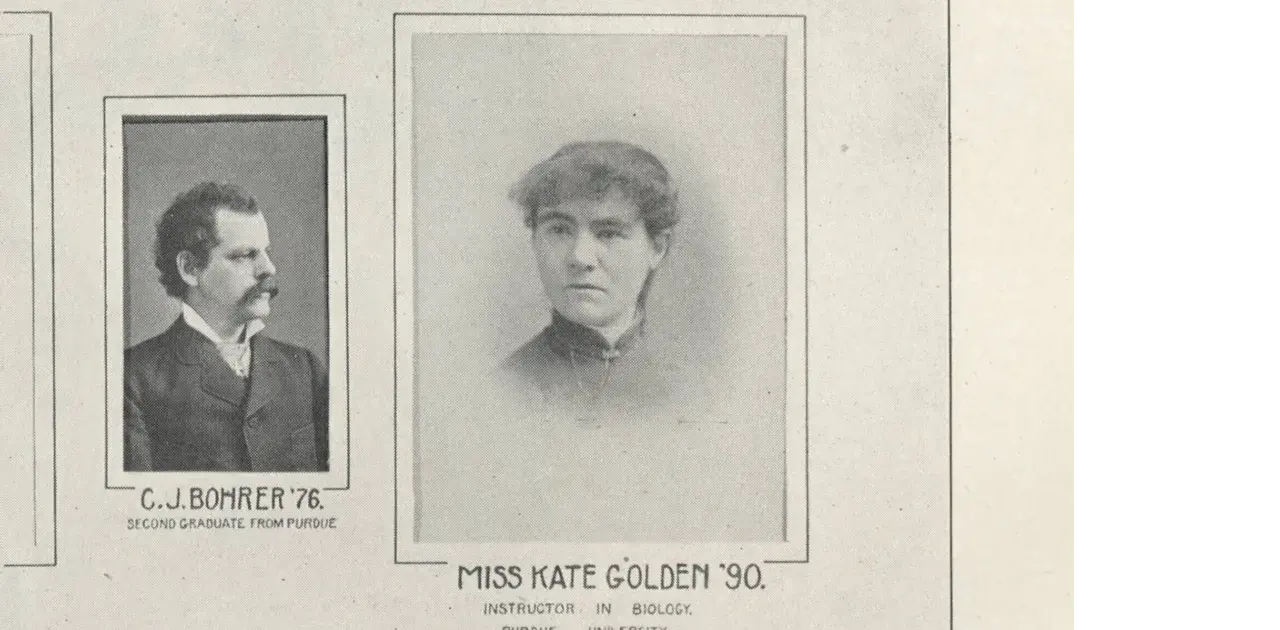 Photographic student and faculty portraits from the 1895 Purdue University yearbook